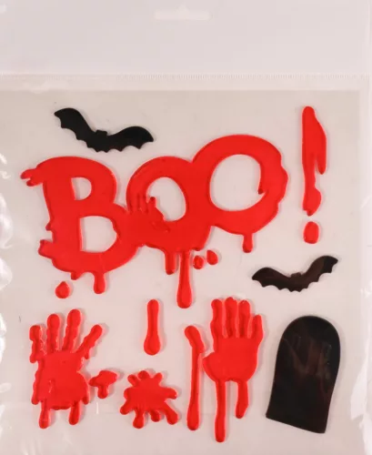 Ablakzselé véres BOO  20x25cm