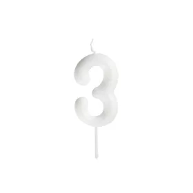 Gyertya fehér 3-as 6cm