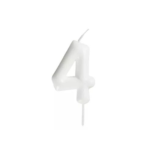 Gyertya fehér 4-es 6cm