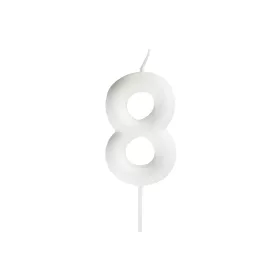 Gyertya fehér 8-as 6cm