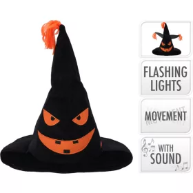 Halloween plüss boszorkánykalap figurával