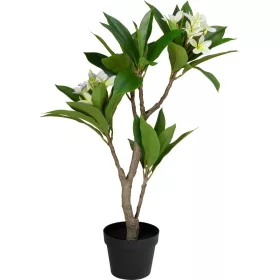 Élethű mű frangipáni fa kaspóban 90 cm