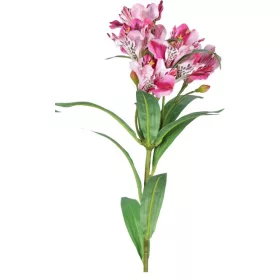   Élethű mű alstroemeria szál rózsaszín-fehér árnyalatban 80 cm