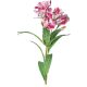 Élethű mű alstroemeria szál rózsaszín-fehér árnyalatban 80 cm