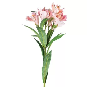   Élethű mű alstroemeria szál halvány rózsaszín árnyalatban 80 cm