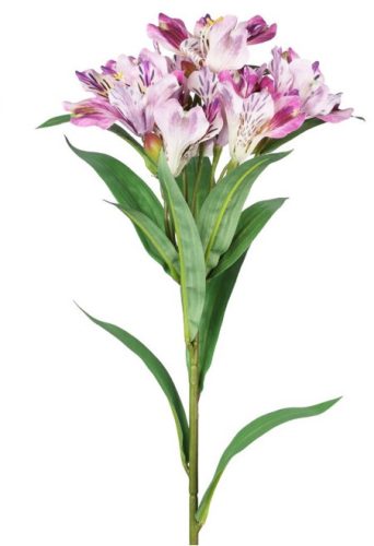 Élethű mű alstroemeria szál lila-rózsaszín árnyalatban 80 cm