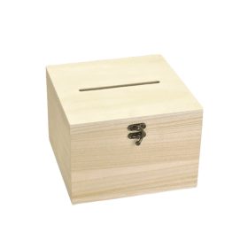 Natúr fa kocka lakodalmi persely 20x20x14cm