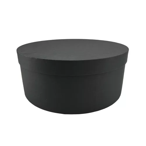 Papírdoboz kerek fekete "L"  30cm
