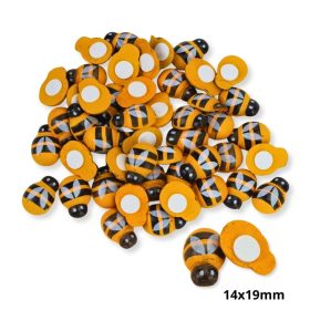 Fa méhecske dekor öntapadós 14x19mm 50db/cs