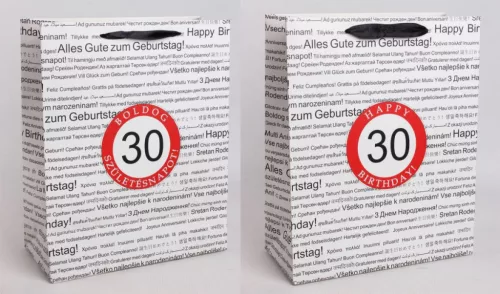Ajándék tasak szülinapos 30-as