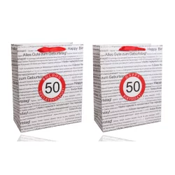   50. születésnapi ajándéktasak 18x23 cm – Boldog Születésnapot / Happy Birthday mintával
