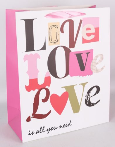 Ajándék tasak 14x11cm LOVE LOVE