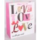 Ajándék tasak 14x11cm LOVE LOVE