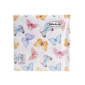 Papír szalvéta színes lepkés 33x33cm 20db/cs