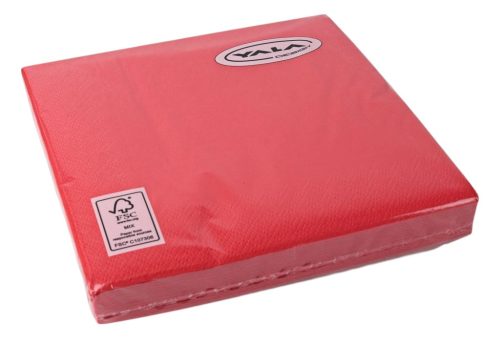 Papírszalvéta 20db Piros 33x33cm