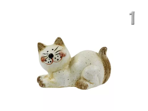 Cica figura fehér 10x6,5cm