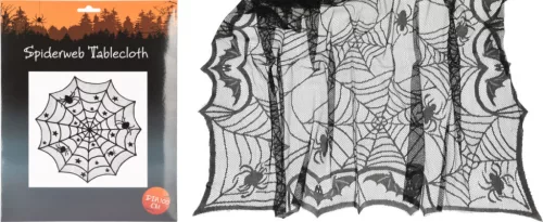 Fekete dekor pókháló Halloweenre