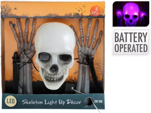 Halloween világítós csontváz készlet 3db/szett