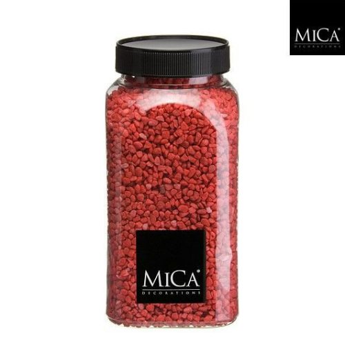 Piros dekorációs granulátum díszkavics dekorációhoz 650 ml
