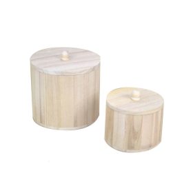 Fűszertartó szett fa 2db-os 11,3x13cm 9,4x10cm