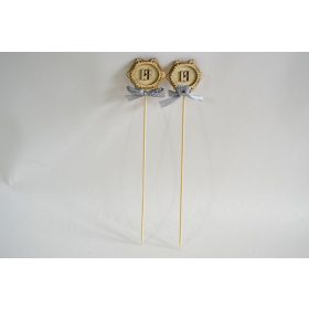   Fa táblácska funér 3mm  leszúrható "18-as" életkor 2db/cs