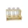Üvegcsék fa tartóban 18x10x12cm