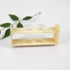 Kémcső üveg 3cm 2db fa tartóban 20x4,7x8,5cm