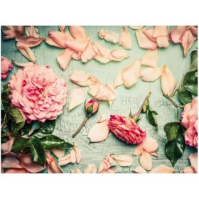   Gyémántfestés szett-30x40cm-rózsák-kör formájú strasszokkal