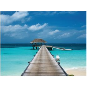   Gyémántfestés szett-30x40cm-tengerpart-kör formájú strasszokkal