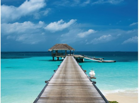 Gyémántfestés szett-30x40cm-tengerpart-kör formájú strasszokkal