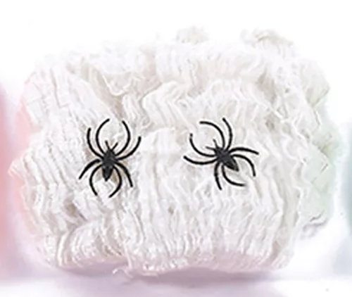 Fehér műpókháló Halloween dekoráció, 1 m², 20 g