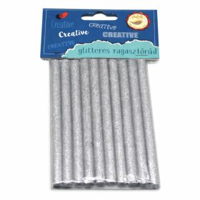 Ragasztórúd ezüst glitteres 0,75x10cm 10db/cs