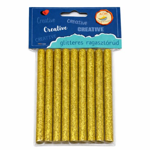 Ragasztórúd arany glitteres 0,75x10cm 10db/cs