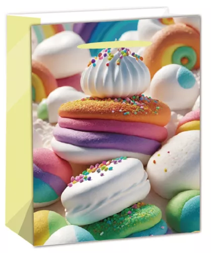 Ajándéktasak habos macaron 18x23 cm