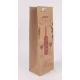 Papírtasak boros kraft és piros borosüveg, wine felirat 12x36 cm 