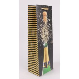 Ajándéktasak boros – Pukkanó pezsgő motívum 12×36 cm