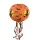 Halloween papír lámpás boszorkány mintával – 30 cm, narancssárga