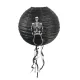 Halloween papír lámpás csontváz mintával – 30 cm, fekete