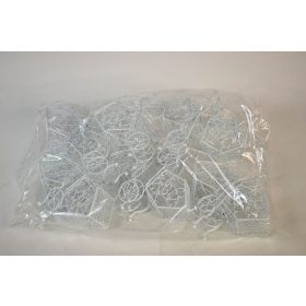 Mini lovaskocsi házikó forma fehér fém db