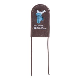 Mini fém táblácska csappal 11x2,7cm barna