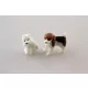 Mini kutyus fehér/barna beagle db