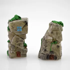   Mini szikla ház ajtóval és lépcsővel ,sötétebb 4,9x2,5x1,7cm db