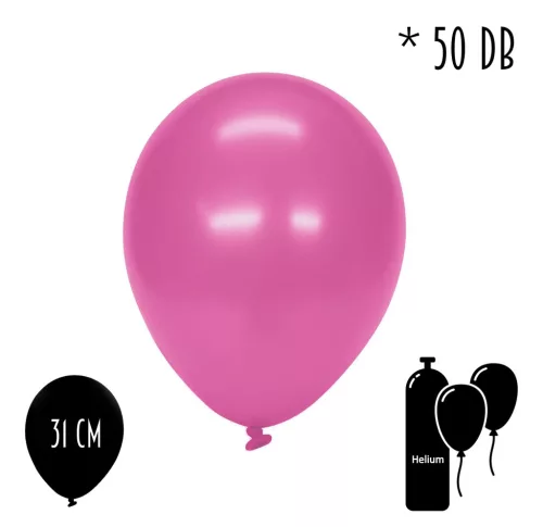 Lufi metál világos rózsaszín. 50db/cs 31cm