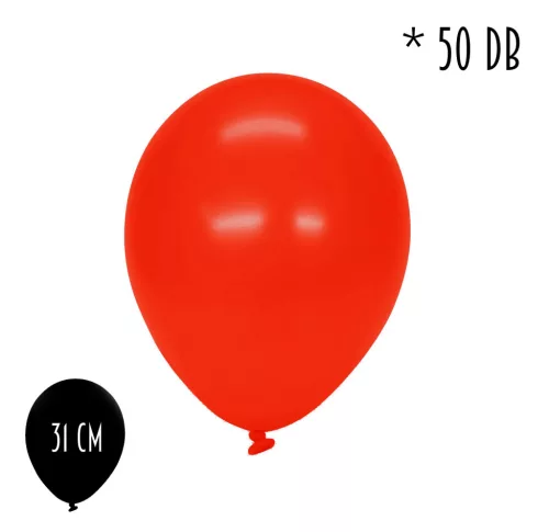 Lufi metál piros 50db 31cm