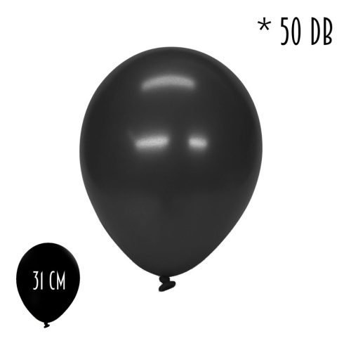Gumi lufi szett 50 db-os metál fekete 31 cm
