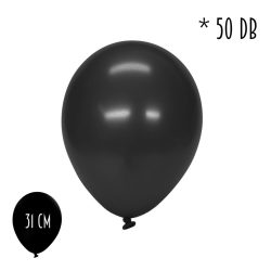 Gumi lufi szett 50 db-os metál fekete 31 cm