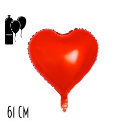 Lufi metál szív piros 61 cm 
