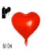 Lufi metál szív piros 61 cm 