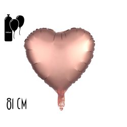 Lufi metál szív alakú rosegold 81 cm 
