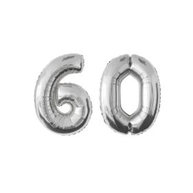 Lufi metál matt ezüst 102cm  - 60-as